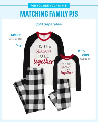 Vista 2 de The Children's Place Baby Girls' Kids 2 Piece Christmas Pajamas, Fleece