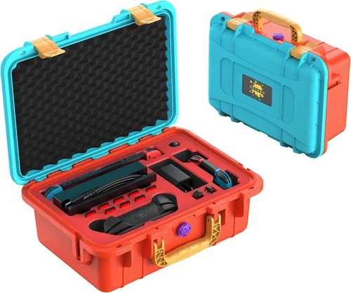 Vista 10 de DEVASO Carrying Case for Nintendo Switch/Switch OLED, Professional Deluxe Waterproof Travel Case Soft Lining Hard Case for Nintendo Switch OLED