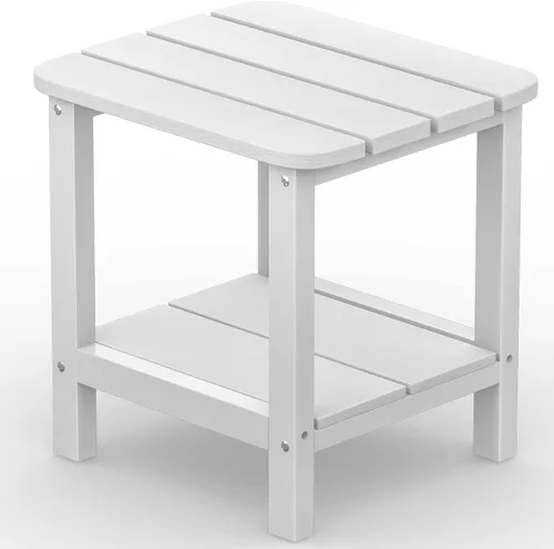 Vista 33 de SERWALL Mesa auxiliar Double Adirondack, Mesa auxiliar de forma rectangular, Negra