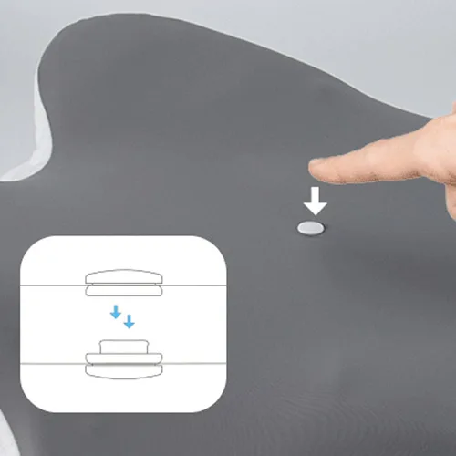 Vista 7 de Almohada ergonómica de espuma viscoelástica de rebote lento de cuatro lados, almohada cervical de apoyo para el cuello para personas que duermen