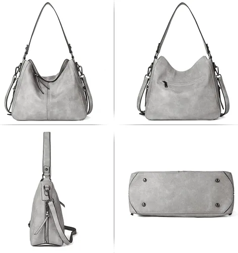 Vista 6 de CLUCI Bolsos de mano para mujer de cuero vegano, bolso bandolera grande de moda, bolso al hombro, el mejor regalo para ella