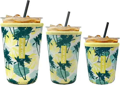 Vista 63 de Fundas de neopreno reutilizables aisladas para café helado, fundas para tazas de café helado, fundas para bebidas heladas y calientes