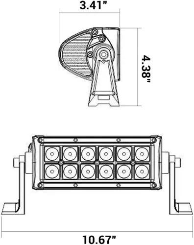 Vista 9 de SuperATV Barra de luz combinada LED UTV de 6 pulgadas, kit de soporte de montaje en jaula de 1.75 pulgadas, incluye interruptor basculante y arnés