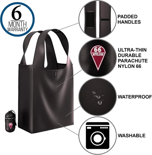 Vista 4 de Bolsa de compras plegable ultraligera y mini bolso cruzado para hombres y mujeres