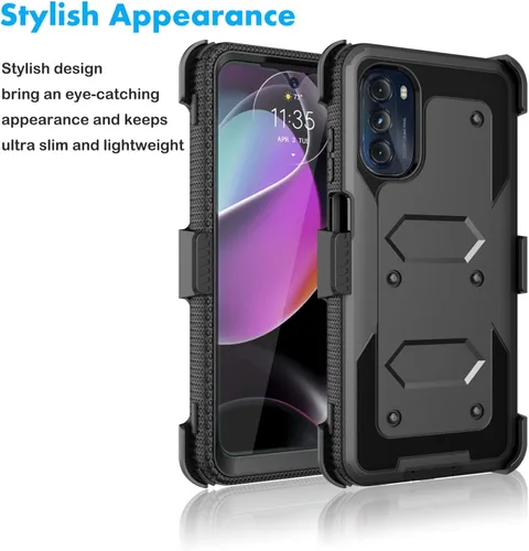 Vista 13 de Njjex Funda para Moto G 5G 2022, para Motorola G 5G 2022, funda de teléfono [Nbeck] a prueba de golpes resistente con protector de pantalla