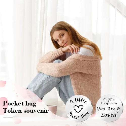 Vista 5 de STARKET Regalos de Navidad para Mujeres y Hombres, Ficha de Abrazo de Bolsillo, Ficha de Graduación 2026, Regalo del Día de San Valentín para Él