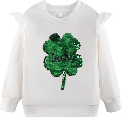 Vista 97 de Sudaderas para niñas pequeñas, cuello redondo, sin botones, de manga larga, para invierno, casual, ropa 2T-7T, Dinosaurio