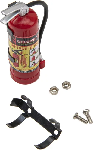 Vista 4 de Share Goo Accesorios de decoración de simulación de orugas a control remoto, extintor de incendios, contenedor de tambor de aceite, mini tanque