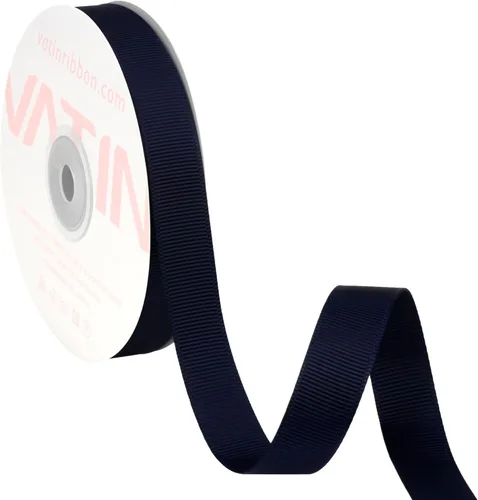 Vista 187 de VATIN Cinta de Grogrén Negra, 1-1/2" x 50 Yardas Continuas, Cinta de Grogrén de Poliéster Negra, Usar para Lazos de Bricolaje, Accesorios