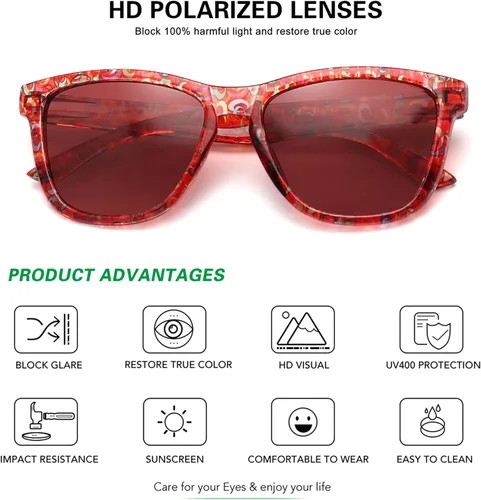 Vista 2 de MEETSUN Classic Polarized Sunglasses for Women Men Trendy Designer Retro Sun Glasses 100 UV Protection