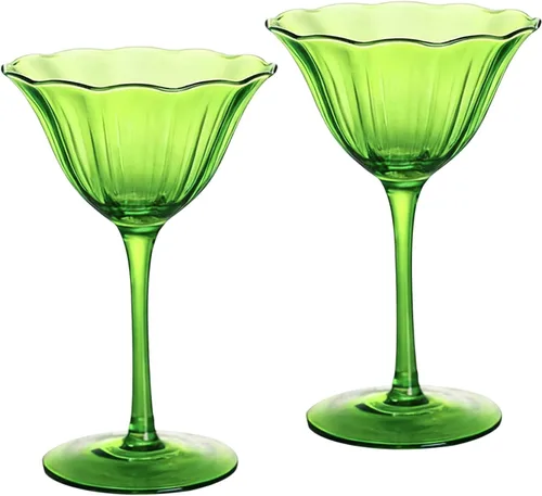 Vista 14 de KAMMAK DY012 - Juego de 2 vasos de cóctel de cristal de 3.3 onzas, DY012
