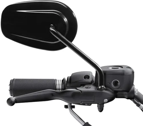 Vista 4 de TCMT Par de espejos retrovisores negros para motocicleta Harley Road King CVO Road Street Tri Glide Freewheeler Street XG500 XG750 Sportster XL1200