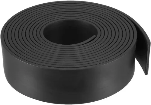 Vista 46 de uxcell Tira de sello de goma rectangular maciza, 0.197 in de ancho, 0.118 in de grosor, 3.3 ft de largo, color negro