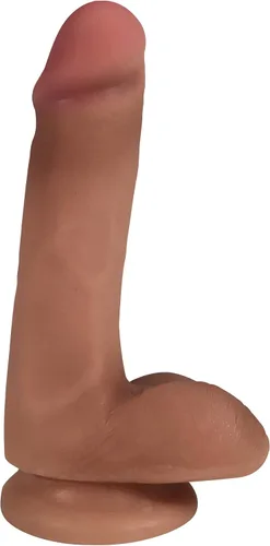 Vista 9 de Easy Riders - Consolador de doble densidad de 8 pulgadas, color marrón Beige Bronceado