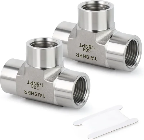 Vista 14 de TAISHER 1 pieza de forja de accesorios de tubería de acero inoxidable 304, 1/2 "NPT macho x 1/2 "NPT hembra x 1/2" NPT accesorios de tubería macho