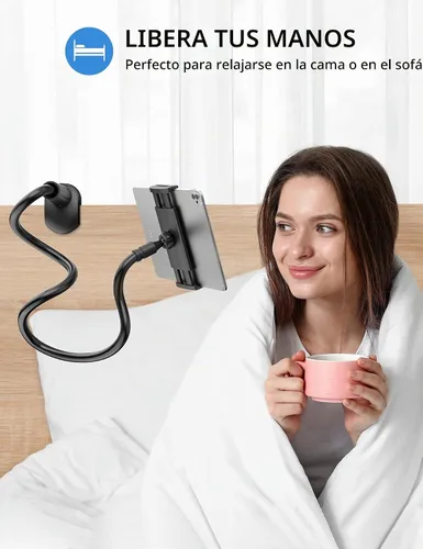 Vista 7 de SHAWE Soporte de teléfono con cuello de cisne, soporte flexible para tableta para cama, soporte de brazo perezoso ajustable 360 para iPad Air Pro