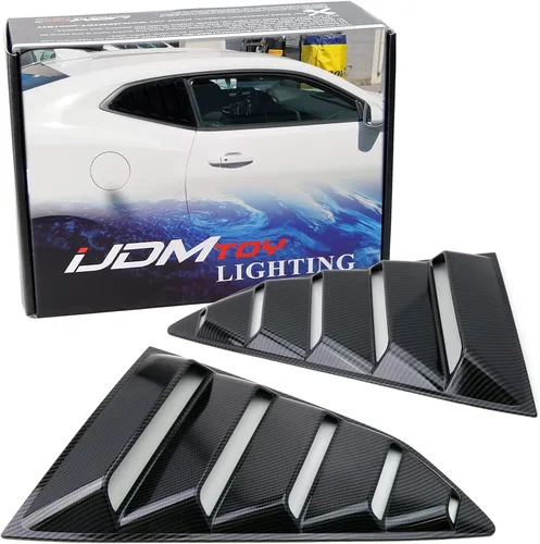 Vista 10 de iJDMTOY Ventana lateral trasera izquierda/derecha, con acabado negro para ventanilla lateral trasera, compatible con Chevy Camaro 2016 en adelante
