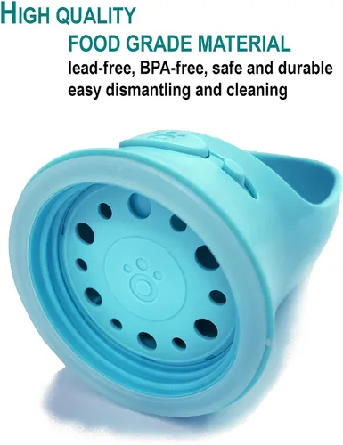 Vista 5 de PETnSport - Dispensador de agua portátil, ligero, a prueba de fugas, para paseos al aire libre, para mascotas, para perros, botella de agua