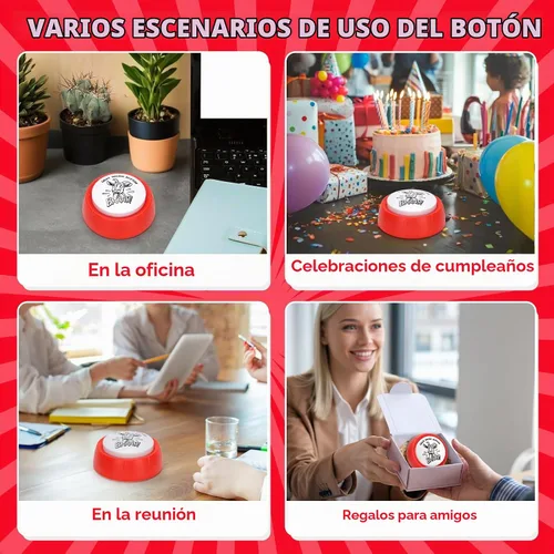 Vista 6 de Botón de sonido de cabra gritando para diversión de escritorio, botón de broma con sonido de cabra, perfecto para oficina, hogar, regalo de broma