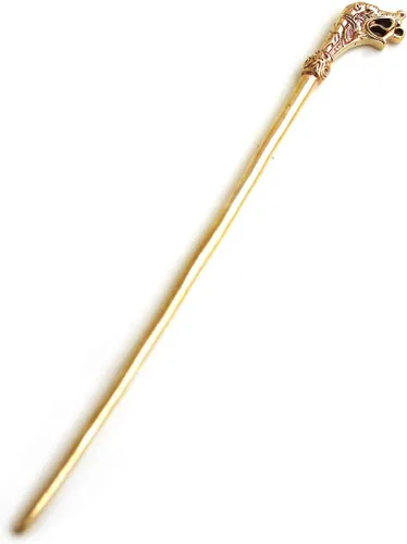 Vista 5 de Pinzas de peluquería de bronce nórdico vikingo Fenrir Wolf/Naga serpiente serpiente King Head Hair Styling Pins Chopsticks Barrette Decorativo