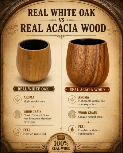 Vista 2 de Vasos de whisky de madera carbonizada, paquete de 2, 11 onzas líquidas, juego de regalo de bourbon