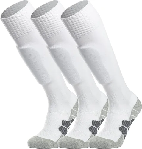 Vista 20 de APTESOL - Calcetas de fútbol hasta la rodilla (paquetes de 1/3/5) Calcetas acojinadas para niños, jóvenes, adultos, para equipos deportivos OTC