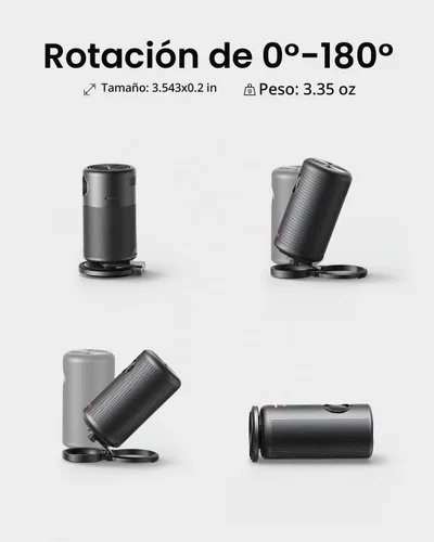 Vista 4 de NEBULA Soporte plegable para proyector, soporte de escritorio ultracompacto con configuración fácil y rotación de 180 grados, para Capsule 3