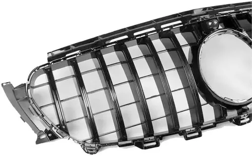 Vista 3 de Parrilla estilo GT R para Mercedes-Benz W213 E250 E300 E450 2016-2020 (plata)