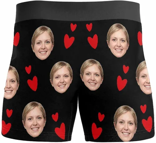 Vista 3 de Ropa interior de los calzoncillos del boxeador de la impresión de los hombres de encargo con regalos