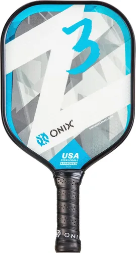 Vista 17 de Onix Graphite Z5 - Paleta de pickleball de fibra de carbono con forma de cuerpo ancho, núcleo de panal y cara de grafito ONIX Paleta de pickleball