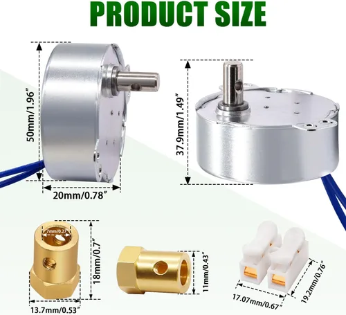 Vista 2 de Twidec /Motor eléctrico síncrono de la plataforma giratoria 2.5-3RPM/MIN 50/60Hz 4W CCW/CW AC100~127V Motor de sincronización para torneador