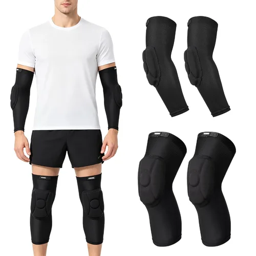 Vista 8 de Kids Knee Pads + Elbow Pads, Compression Support Sleeve with Thickened Pad, Breathable & Lightweight Protective Gear for Basketball Wrestling