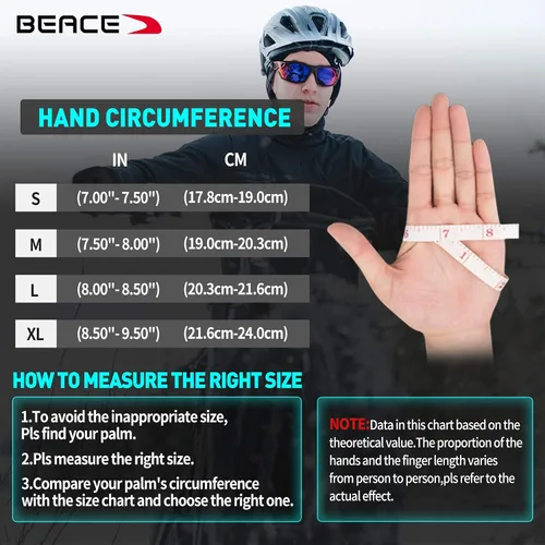 Vista 6 de BEACE Guantes de ciclismo, guantes de ciclismo para mujer (brillo nocturno colorido) con pantalla táctil, guantes de entrenamiento de dedo completo
