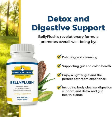 Vista 2 de Simple Promise Paquete de apoyo intestinal y energético - Apoya la salud digestiva y la hidratación - Limpieza digestiva BellyFlush y polvo