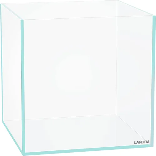 Vista 6 de LANDEN 25C 3.7 Galones Cubo Tanque de Acuario Sin Montura de Hierro Bajo, W9.84×D9.84×H9.84 pulg(25x25x25cm) 5mm de Grosor con Almohadilla