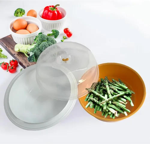 Vista 7 de Trenton Gifts Vaporizador de microondas para verduras - Vaporizador vegetal apto para microondas, ideal para cocinar verduras frescas. Sin BPA, apto