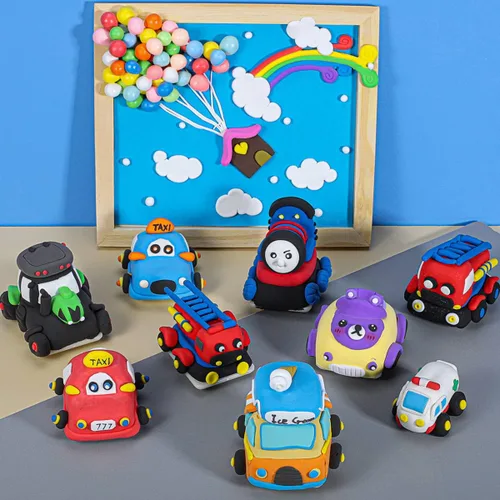 Vista 5 de Kit de arcilla de secado al aire para niños, juego de arcilla suave no tóxica de 24 colores with 3 Sculpting Tools, DIY Arts & Crafts Supplies