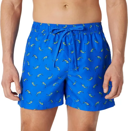 Vista 28 de Amazon Essentials Traje de baño para hombre con forro de malla, bolsillos, cierre de cordón
