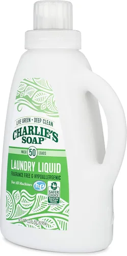 Vista 4 de Charlie's Soap - Detergente líquido para lavandería sin fragancia - 50 cargas (Una botella de 50 cargas, 50 cargas totales)