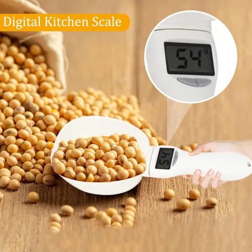 Vista 6 de Cuchara medidora de alimentos, cuchara de medición digital, balanza de cuchara de pesaje de 28.22 oz/0.00 oz de alta precisión con pantalla LCD