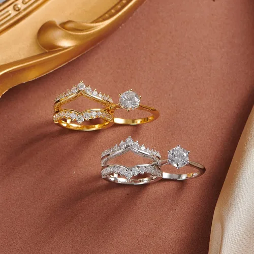 Vista 5 de Wuziwen Anillo de boda vintage, anillos de compromiso para mujer, plata de ley, talla 5-12