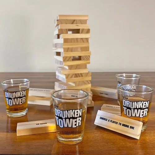 Vista 3 de ICUP iPartyHard, Drunken Tower el juego para beber de adultos donde se agarra una pieza