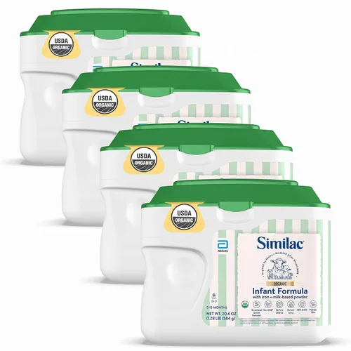 Vista 10 de Similac Fórmula infantil orgánica, fácil de digerir, orgánico certificado por USDA, polvo, bañera de 20.6 onzas