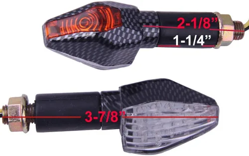 Vista 5 de Indicadores intermitentes LED de carbono para motocicleta, intermitentes, intermitentes, compatibles con Suzuki Vstrom 1000 2015