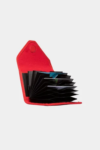 Vista 74 de grande Estuches para tarjetas 3639, Naranja, Tarjetero de cuero con cierre magnético, cartera pequeña de acordeón para mujer
