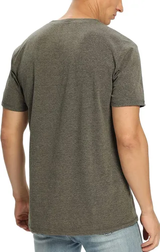 Vista 64 de NITAGUT Camiseta clásica de algodón para hombre con cuello redondo