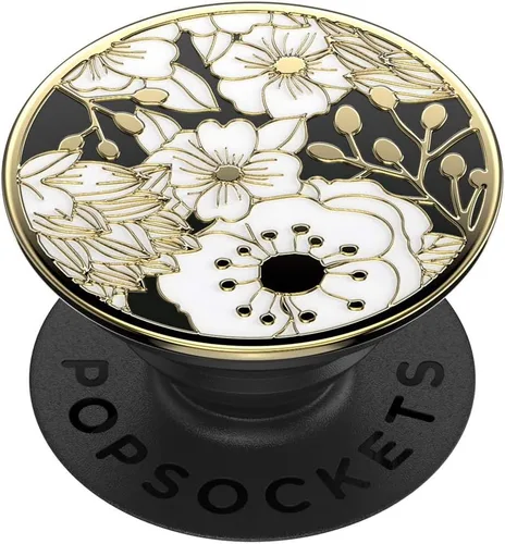 Vista 12 de PopSockets PopTop, agarre adhesivo para teléfono con parte superior intercambiable, esmalte - trébol oro rosa