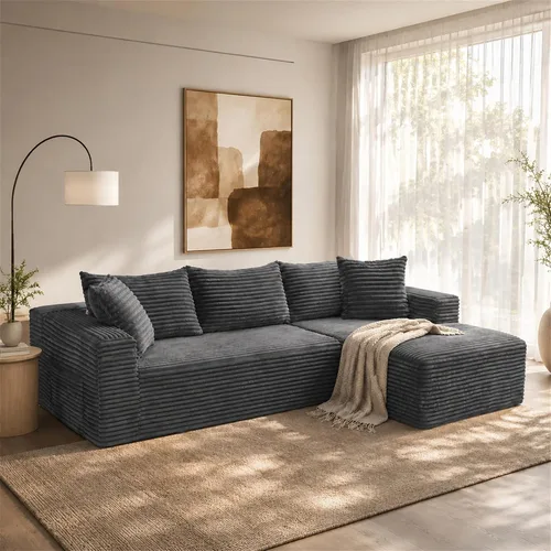 Vista 10 de Sofá modular de nube seccional de 108 pulgadas para sala de estar, asiento profundo en forma de L, sofá sin hueso con diván de gran tamaño, cómodo