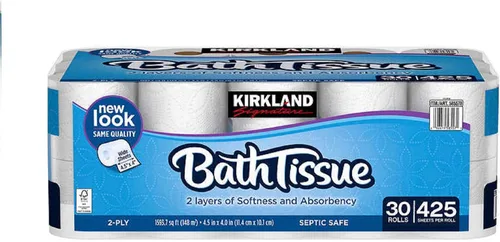 Vista 2 de Kirkland Signature - Papel de baño, 2 capas, blanco, 30 por envase