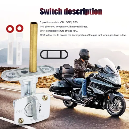 Vista 6 de Válvula de interruptor de llave de petaca de tanque de combustible de gas QAZAKY compatible con Polaris Predator 500 Trail Blazer 250 Big Boss 300
